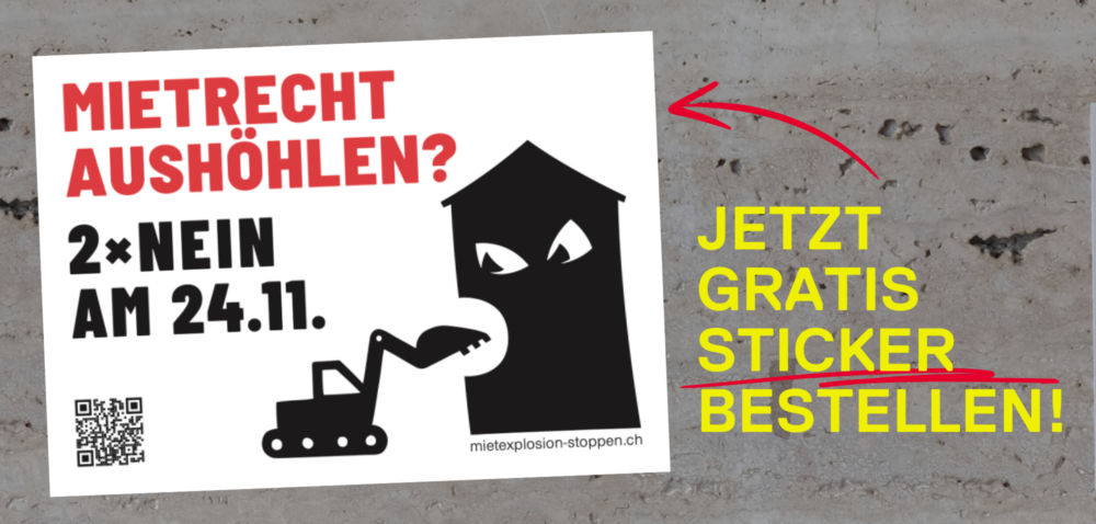 Mietrecht 2xNein - Sticker bestellen