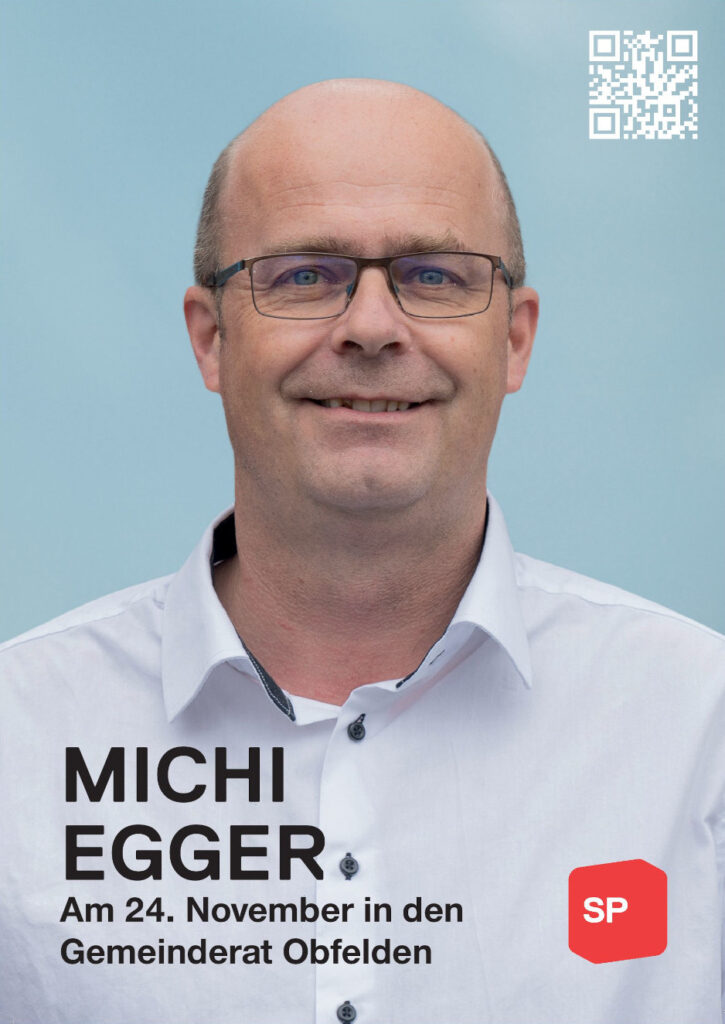 Michi Egger in den Gemeinderat Obfelden am 24. November